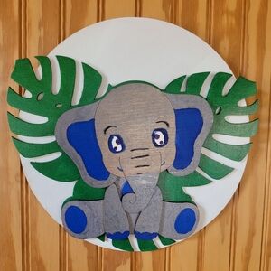 Green and Gray Safari Art Decal